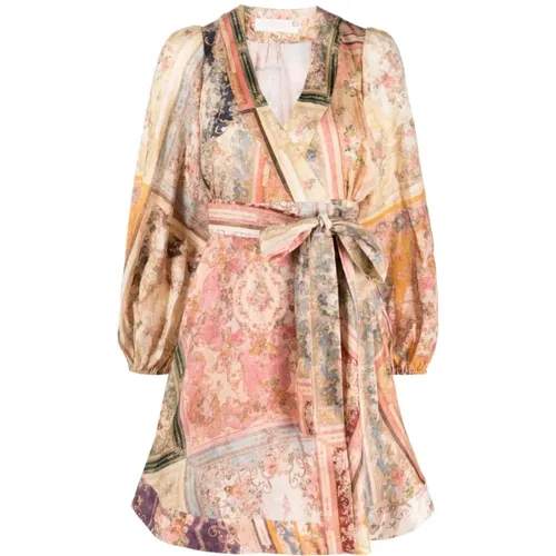August Wrap Mini Dress , female, Sizes: XS, M, L - Zimmermann - Modalova