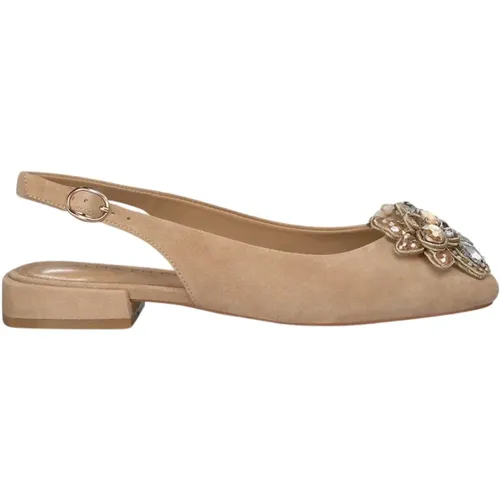 Flower Flat Shoe , female, Sizes: 8 UK, 5 UK, 6 UK, 2 UK, 9 UK, 3 UK, 4 UK, 7 UK - Alma en Pena - Modalova