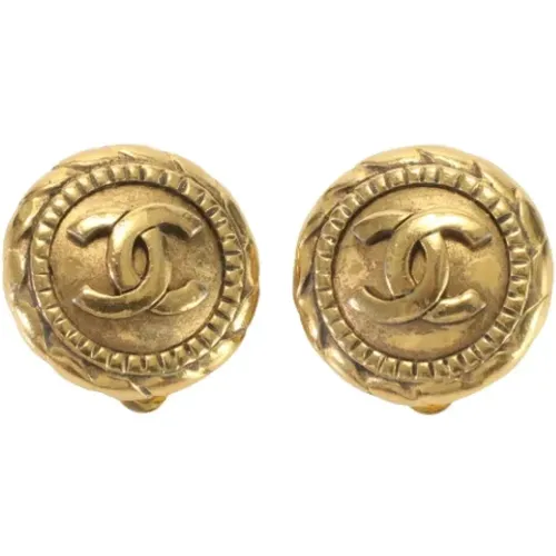 Pre-owned Metal earrings , female, Sizes: ONE SIZE - Chanel Vintage - Modalova