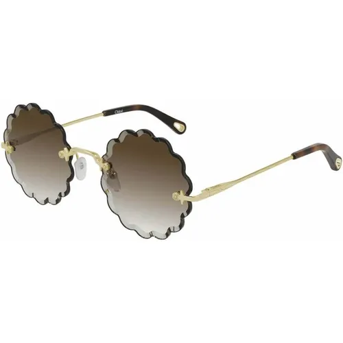 Rosie Petite Round Sunglasses , female, Sizes: ONE SIZE - Chloé - Modalova