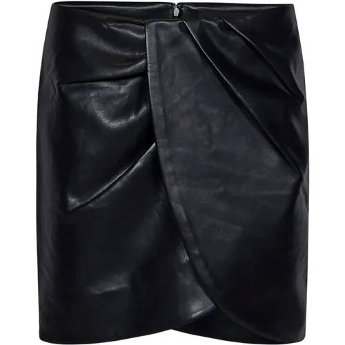 Faux-Leather Mini Skirt Aw24 , female, Sizes: L, M, S - Rotate Birger Christensen - Modalova