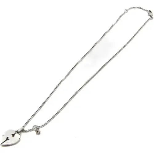 Pre-owned Silver necklaces , female, Sizes: ONE SIZE - Gucci Vintage - Modalova