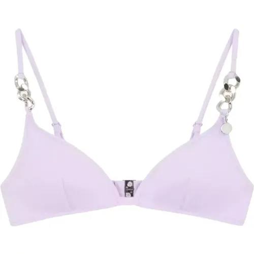 Lilac Triangle Bikini Top , female, Sizes: L - Stella Mccartney - Modalova