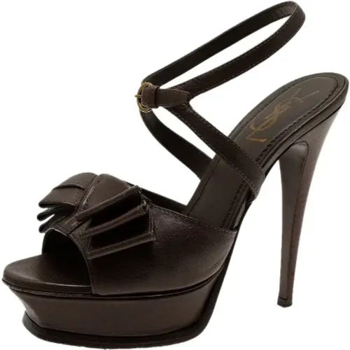 Pre-owned Leder sandals , Damen, Größe: 38 EU - Yves Saint Laurent Vintage - Modalova