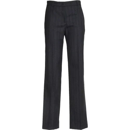 Grey and Blue Trousers for Women , female, Sizes: S - QL2 Quelledue - Modalova
