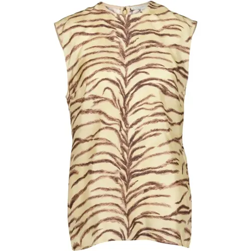 Tiger Print Ärmelloses Top - Stella Mccartney - Modalova