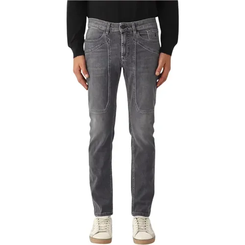 Slim Fit Denim Jeans mit Patches , Herren, Größe: W31 - Jeckerson - Modalova