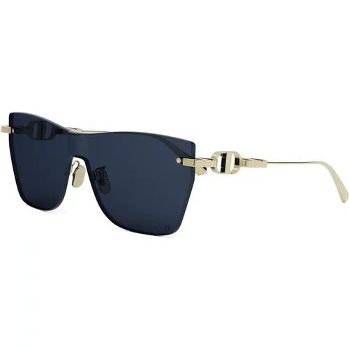 Chain Sunglasses Blue Gold Frame , female, Sizes: 67 MM - Dior - Modalova