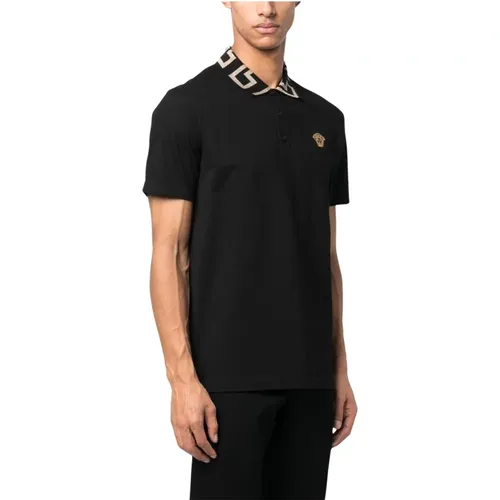 Greca Polo Shirt mit Medusa Motiv , Herren, Größe: XL - Versace - Modalova