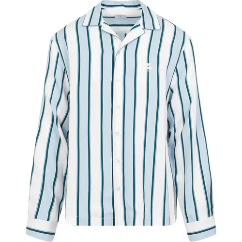 Blue Striped Bowling Shirt , male, Sizes: L, S, M - ETRO - Modalova