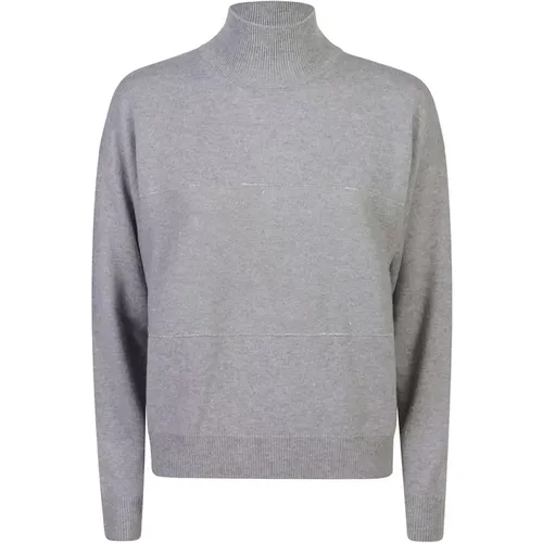 Grauer Eleganter Sweatshirt Aw24 - PESERICO - Modalova