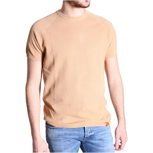 Waffelstrick T-Shirt , Herren, Größe: S - Aspesi - Modalova