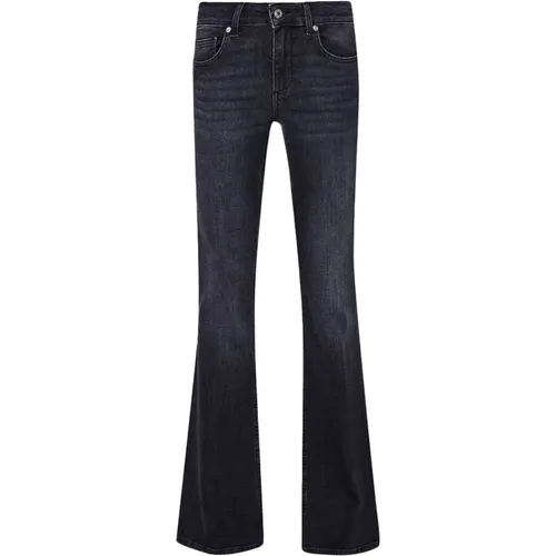 Flare stretch denim jeans with used wash , female, Sizes: W27, W28, W24, W30, W32, W26, W29, W25, W31 - Liu Jo - Modalova