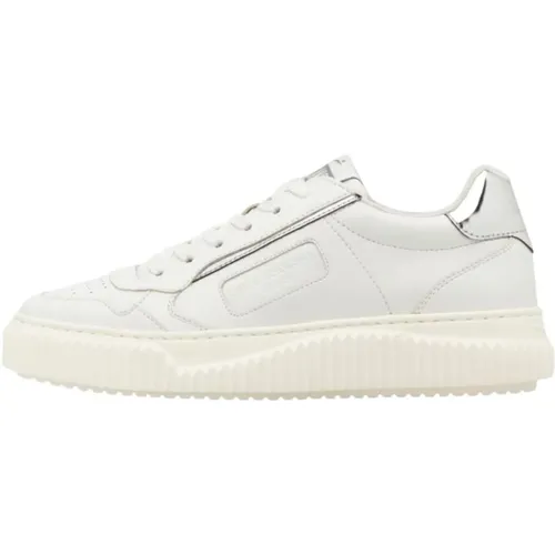 Weiße Sneaker aus pflanzlichem Leder mit Spiegeleffekt , Damen, Größe: 41 EU - Voile blanche - Modalova