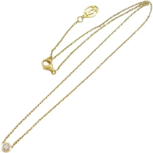 Pre-owned Gold necklaces , female, Sizes: ONE SIZE - Cartier Vintage - Modalova