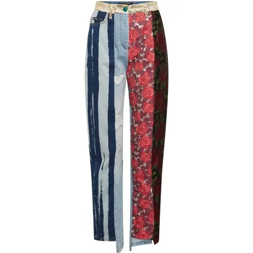 Womens Clothing Trousers Blue Ss23 , female, Sizes: XL, 3XS, 2XS - Dolce & Gabbana - Modalova