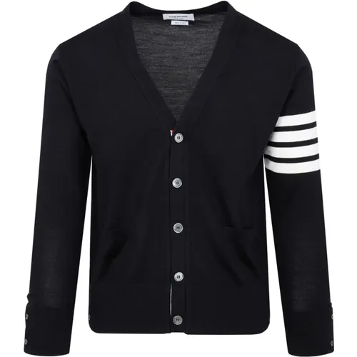 Wool Cardigan Sweater , male, Sizes: 2XL, L, XL - Thom Browne - Modalova