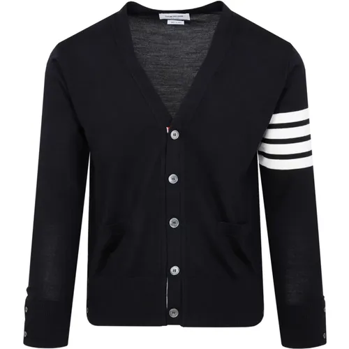 Wool Cardigan Sweater , male, Sizes: 2XL, M, S, L, XL - Thom Browne - Modalova