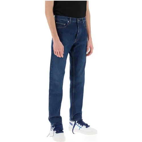 Gerades Jeans , Herren, Größe: W34 - Off White - Modalova