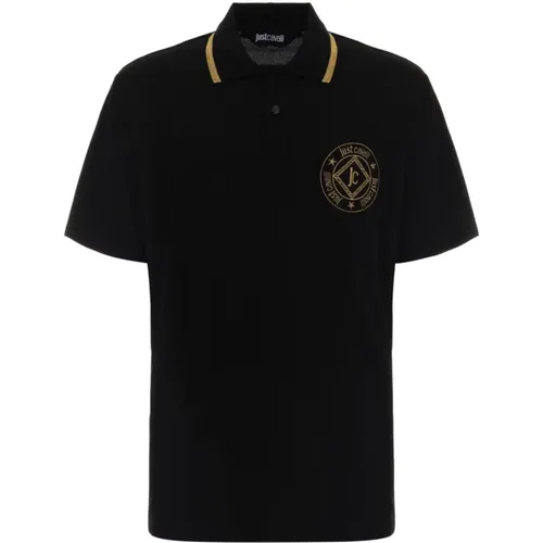 Schwarze Polo Shirt Kollektion , Herren, Größe: XS - Just Cavalli - Modalova