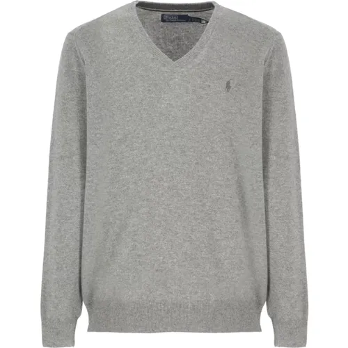 Graue Pullover , Herren, Größe: L - Ralph Lauren - Modalova