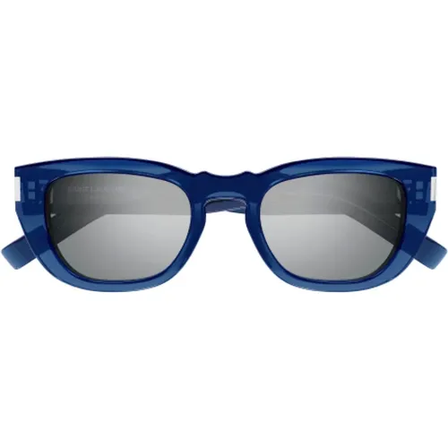 Blaue Glamour Sonnenbrille , Damen, Größe: 51 MM - Saint Laurent - Modalova