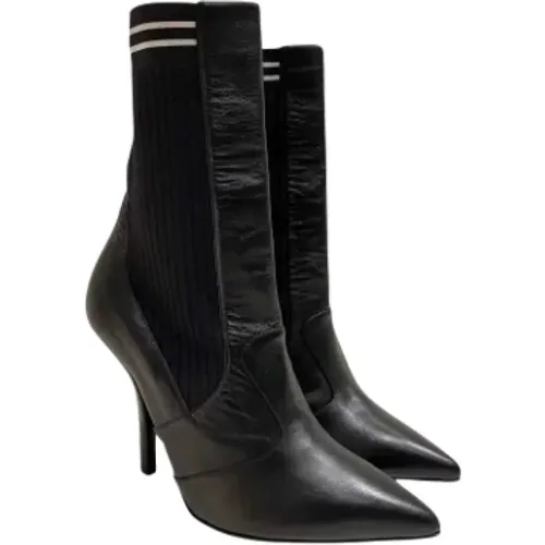 Pre-owned Leather boots , female, Sizes: 5 1/2 UK - Fendi Vintage - Modalova