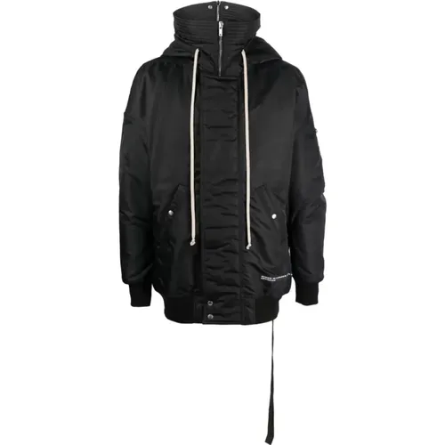 Coats with Hood and Zip Closure , male, Sizes: M, S - Rick Owens - Modalova