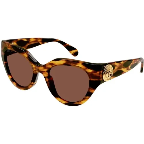 Cat-Eye Sunglasses with Button Detail , unisex, Sizes: 52 MM - Gucci - Modalova