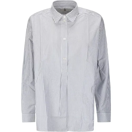 Striped Half-Placket Shirt , female, Sizes: S - TotêMe - Modalova