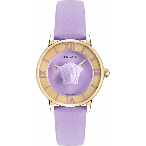 La Medusa Leather Watch , female, Sizes: ONE SIZE - Versace - Modalova