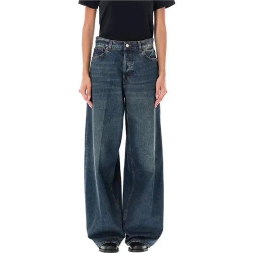 High-Waisted Wide-Leg Jeans Intense , Damen, Größe: W28 - Haikure - Modalova