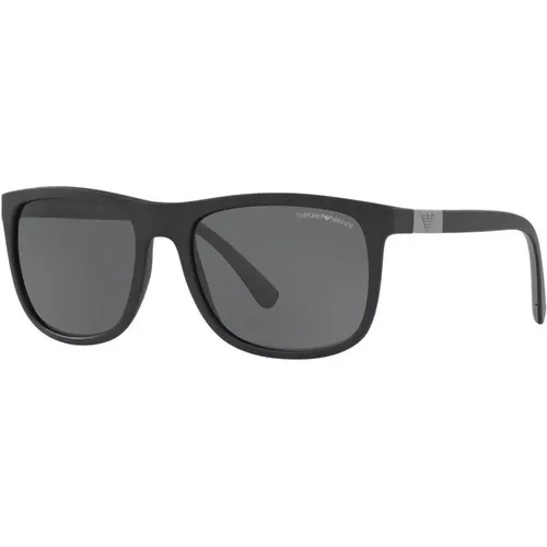 EA 4079 Sonnenbrille in Mattschwarz - Emporio Armani - Modalova