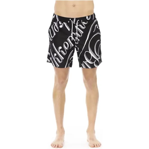 Bademode mit All-over-Print - Elastischer Bund , Herren, Größe: M - Bikkembergs - Modalova