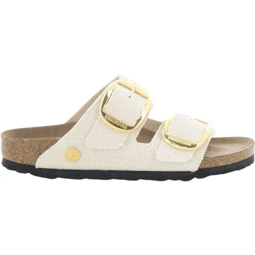 Damen Ecru Arizona Big Buckle Sandalen , Damen, Größe: 40 EU - Birkenstock - Modalova