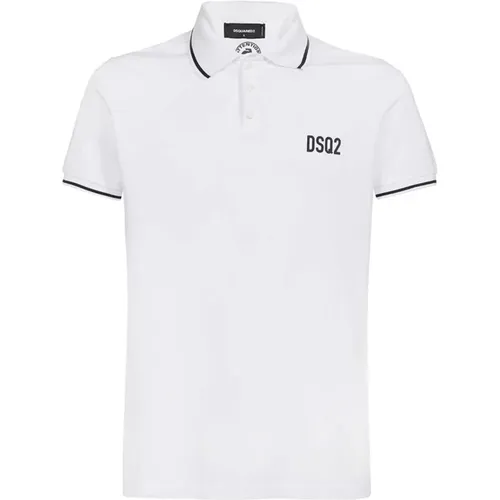 Logo Printed Polo Shirt, Regular Fit , male, Sizes: L - Dsquared2 - Modalova