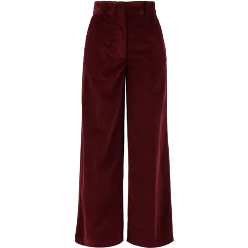 Stilvolle Damen Hose in Bordeaux , Damen, Größe: XS - Aspesi - Modalova