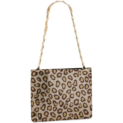 Leopard Natural Metal Handbag , female, Sizes: ONE SIZE - Paco Rabanne - Modalova
