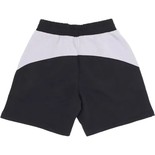 Schwarze/Weiße Fleece-Trainingsanzug-Shorts , Herren, Größe: L - Adidas - Modalova