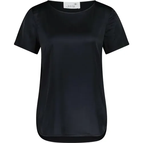 Satin Emira Shirt , female, Sizes: L, XL - Juvia - Modalova