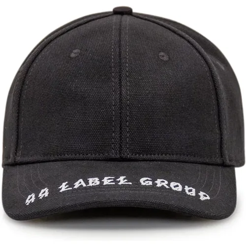 Schwarze Kappe mit Stilvollem Logo - 44 Label Group - Modalova