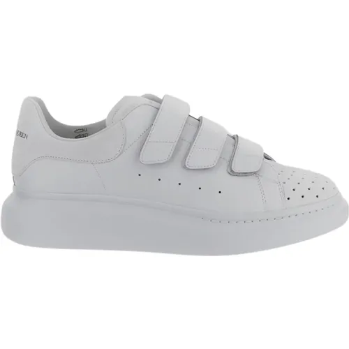 Weiße Sneaker aus Kalbsleder mit Riemenverschluss - alexander mcqueen - Modalova