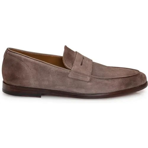 Braune Wildleder-Loafer für Herren , Herren, Größe: 42 1/2 EU - Doucal's - Modalova