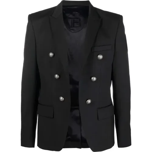 Wool Button Jacket , male, Sizes: M, 2XL, XL, L - Balmain - Modalova