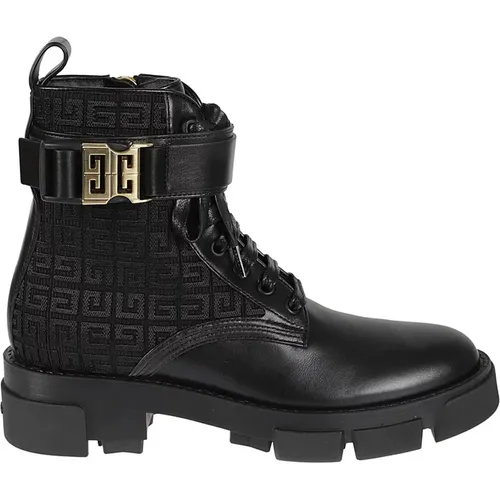 Leather Logo Ankle Boots , female, Sizes: 6 UK - Givenchy - Modalova
