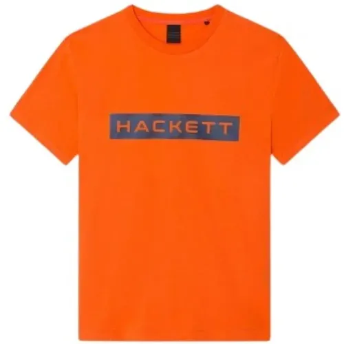 Herren Baumwoll T-Shirt , Herren, Größe: S - Hackett - Modalova