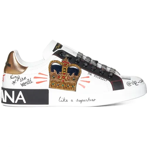 Stylish Sneakers , male, Sizes: 8 1/2 UK - Dolce & Gabbana - Modalova