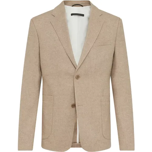 Men Wool-Mix Beige Jacket , male, Sizes: L - drykorn - Modalova