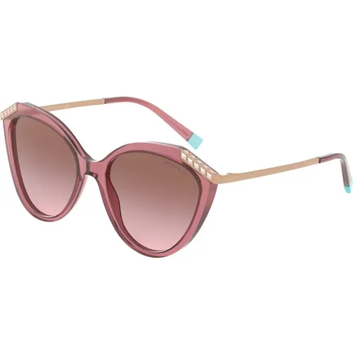 Violet Shaded Wheat Leaf Sunglasses , female, Sizes: 55 MM - Tiffany - Modalova