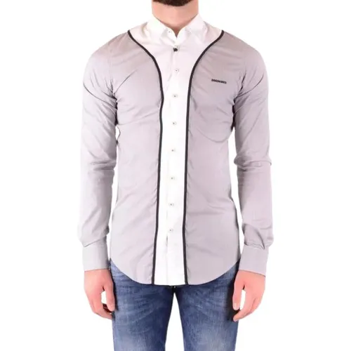 Lavender Striped Office Shirt , male, Sizes: XS - Dsquared2 - Modalova